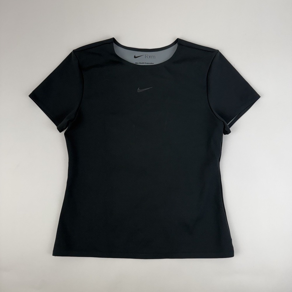 New Womens Nike Form Black Athletic Gym Short Sleeve T-Shirt Size Small NWT